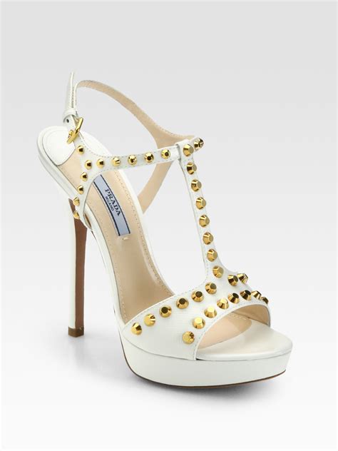 prada studded saffiano leather sandals|prada saffiano outlet.